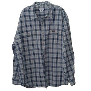 Carhartt Blue Plaid Shirt Size 2XL NWOT